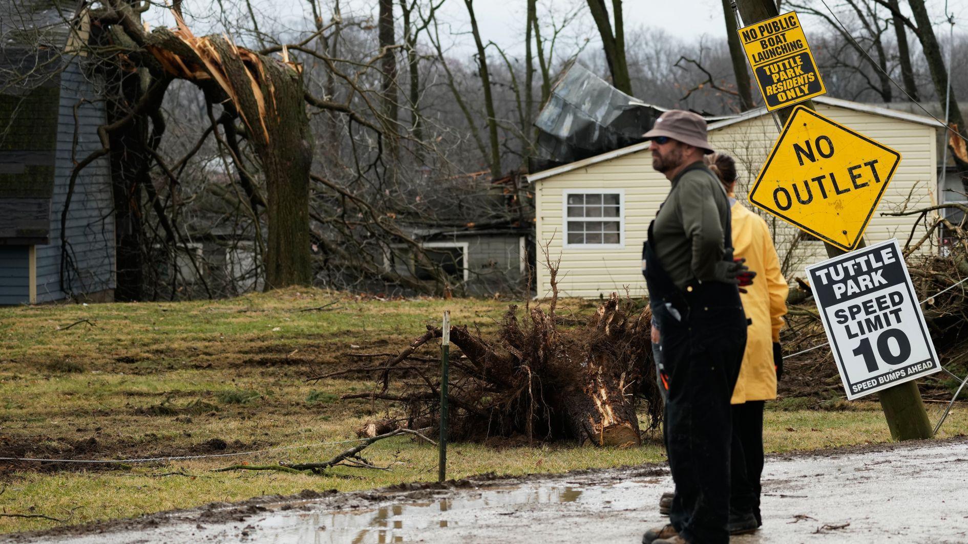 Boy, 12, among six dead as tornadoes hit Michigan and Oklahoma