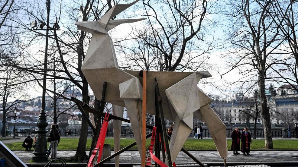 Ukraine's sculpture rescued from frontline tours Europe