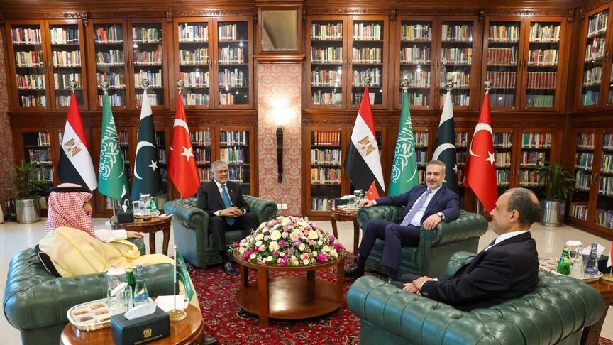 Senior diplomats from Türkiye, Saudi Arabia, Egypt, Pakistan meet in Islamabad