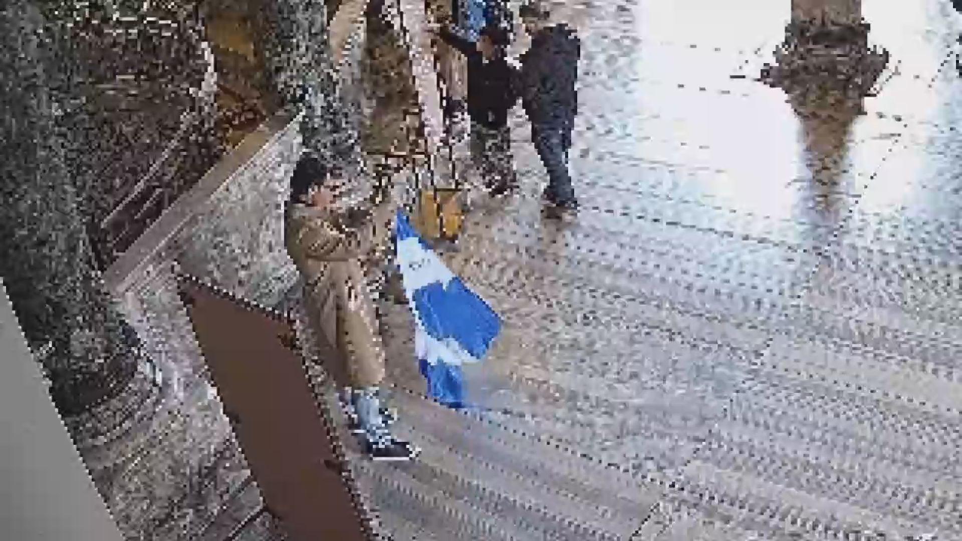 Two Greeks held for waving Orthodox Christian flag at Hagia Sophia