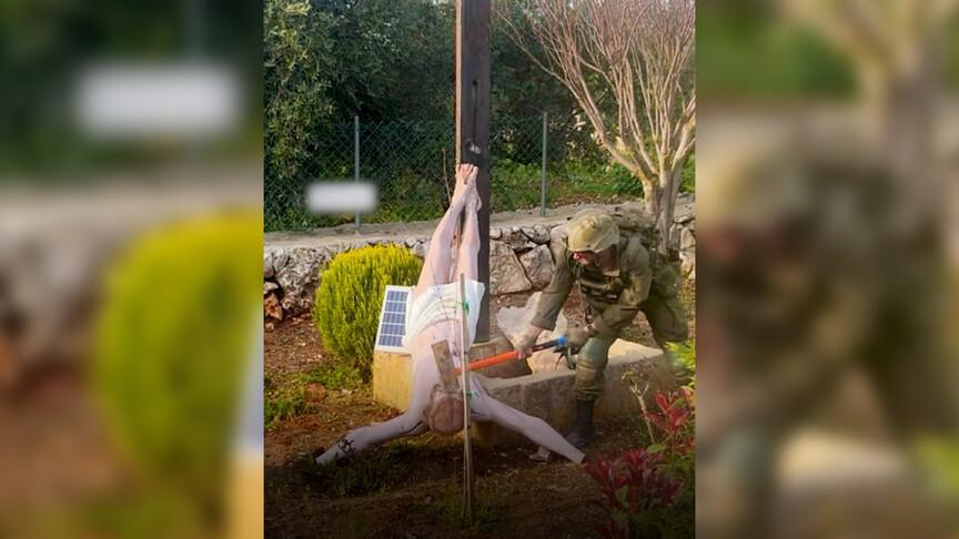 Israel says image of soldier striking Jesus statue in Lebanon is authentic