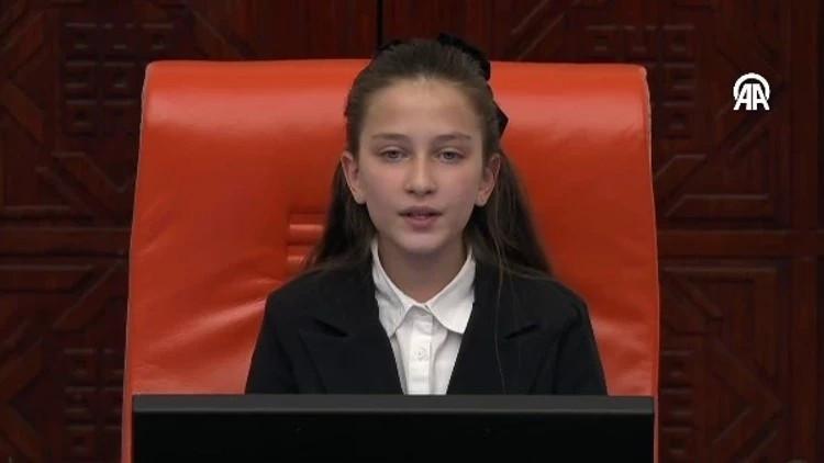 Children lead Turkish parliament at special session