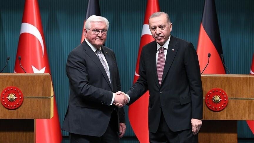 Erdogan, German president discuss ties, warn of war’s impact on Europe