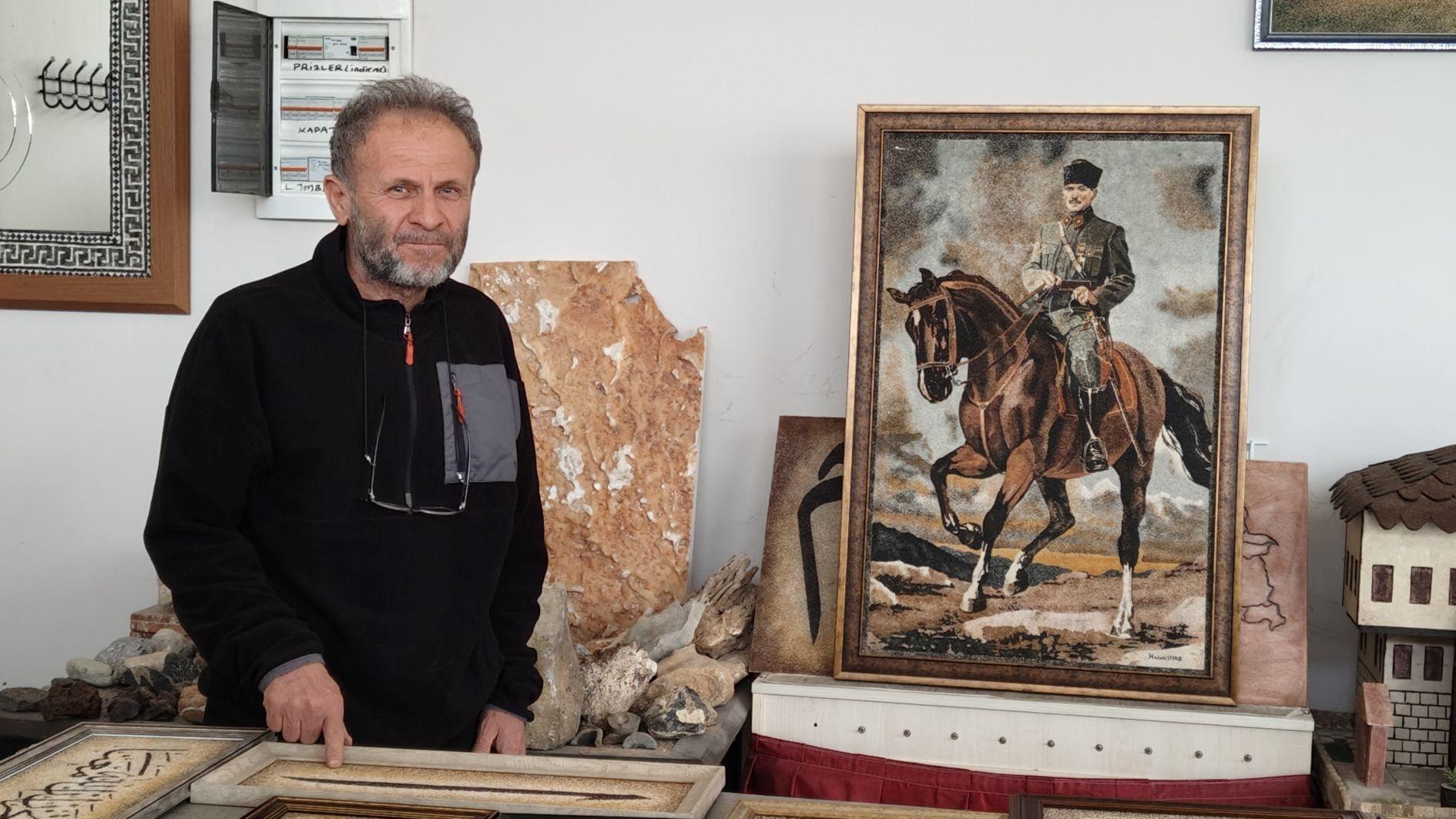 Artist transforms waste marble into artworks