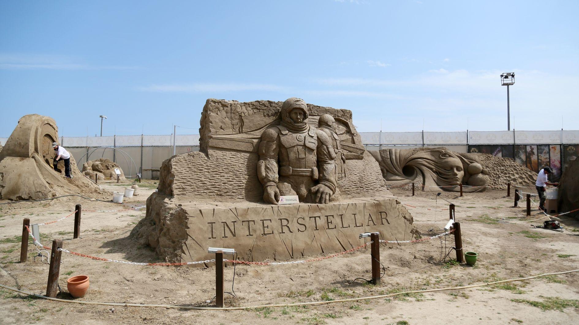 Antalya sand sculpture festival invites visitors on journey through time, space