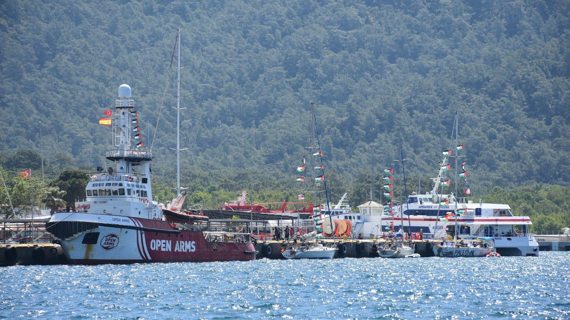 Gaza-bound flotilla arrives in Marmaris after interception