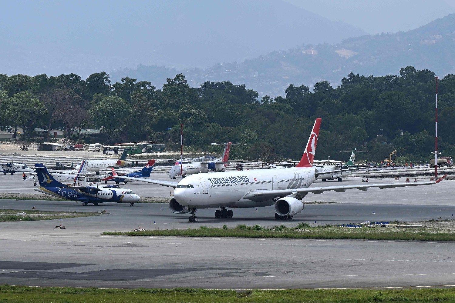Turkish Airlines plane catches fire at Nepal airport, passengers safe