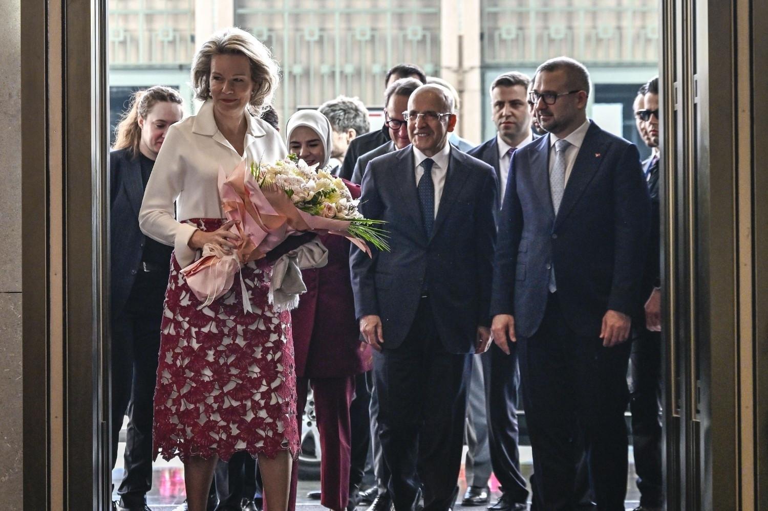 Belgian Queen Mathilde pays visits to Istanbul Financial Center