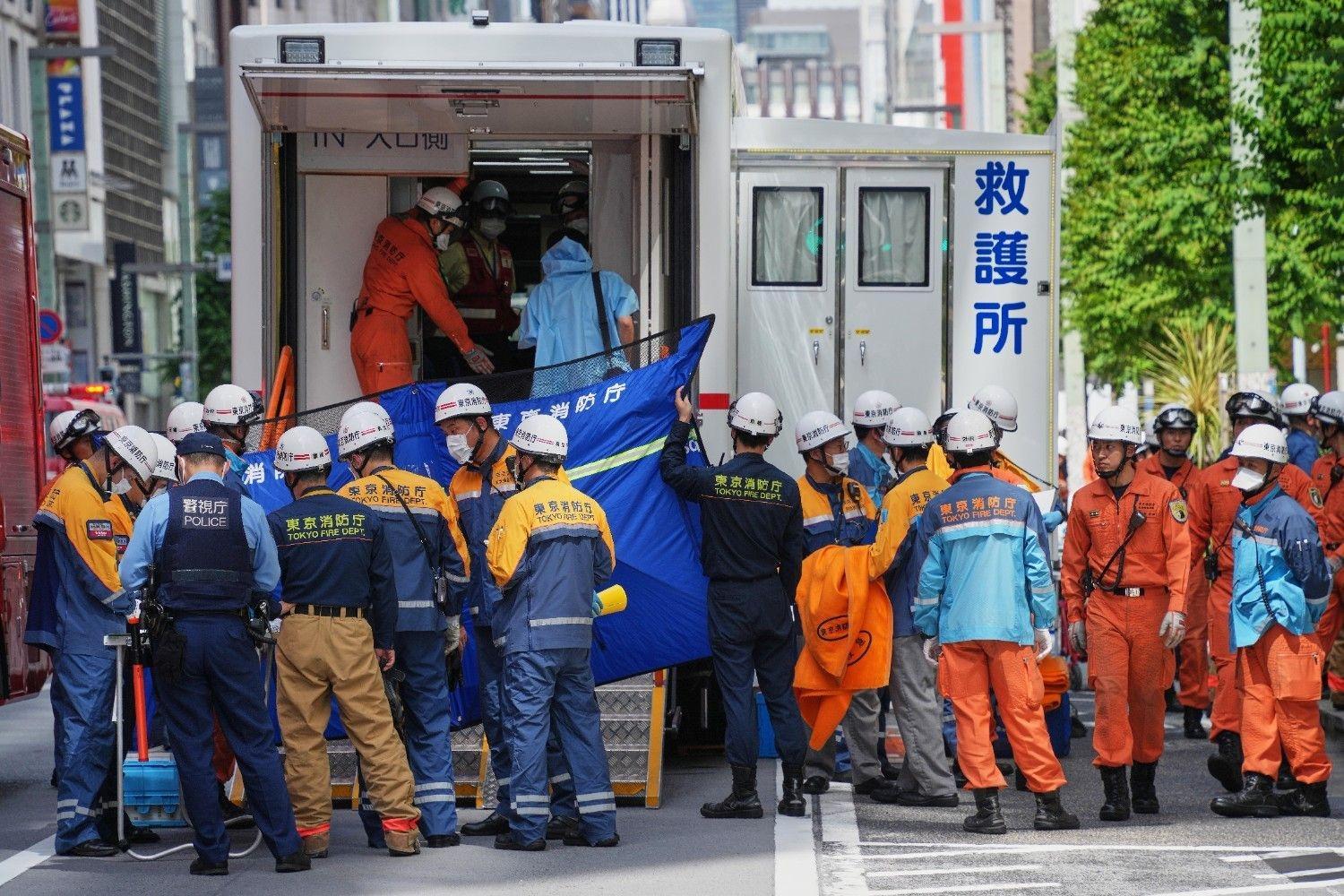 Around 20 injured after spraying incident in Tokyo mall