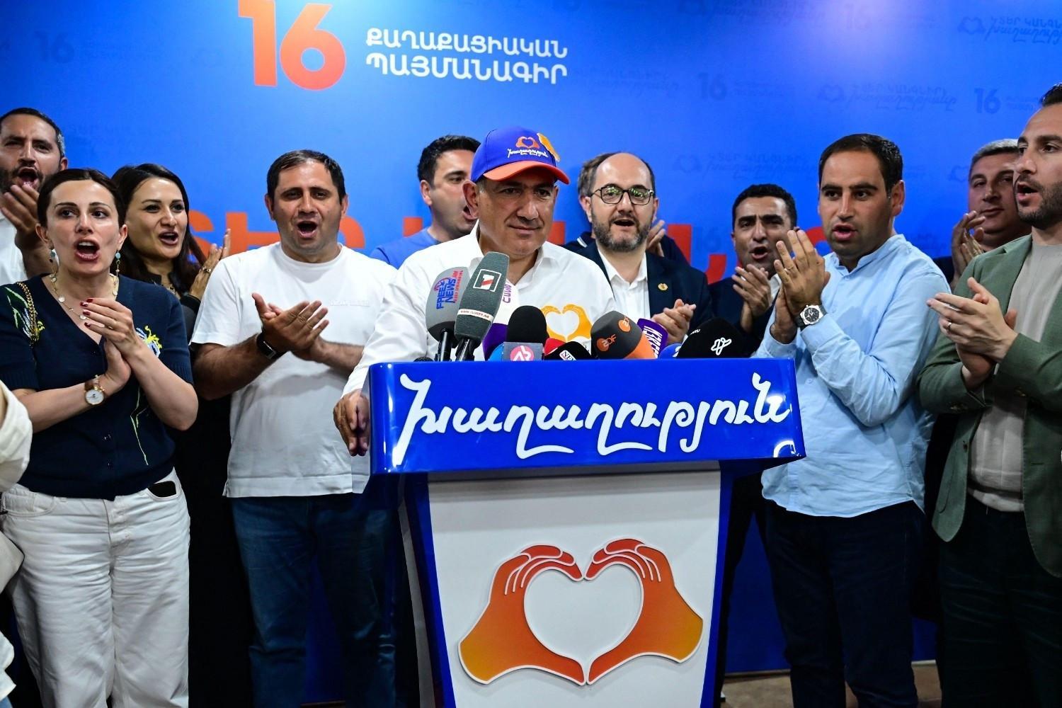 Armenia's Pashinyan claims victory in parliamentary elections