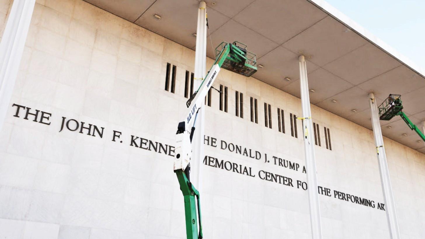 Kennedy Center drops Trump name from website