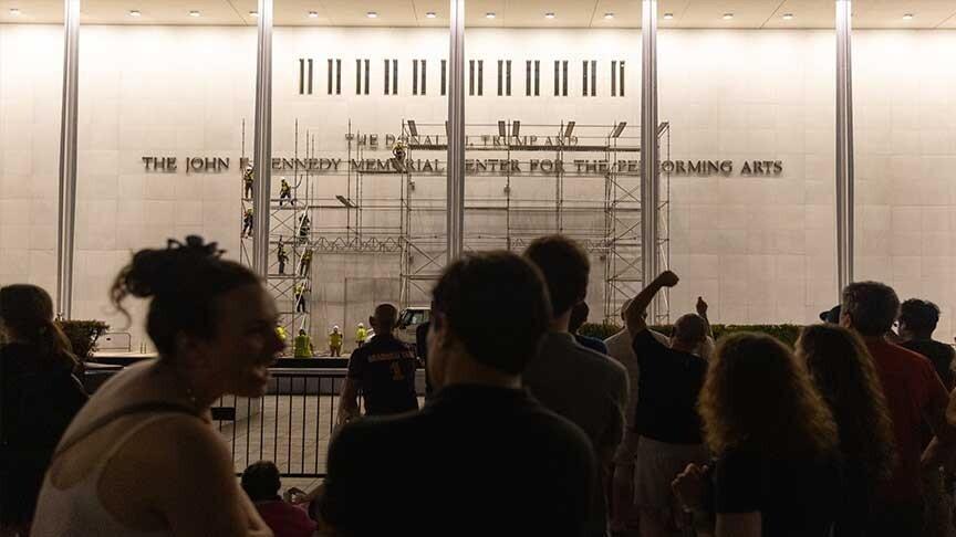 Trump’s name removed from Kennedy Center