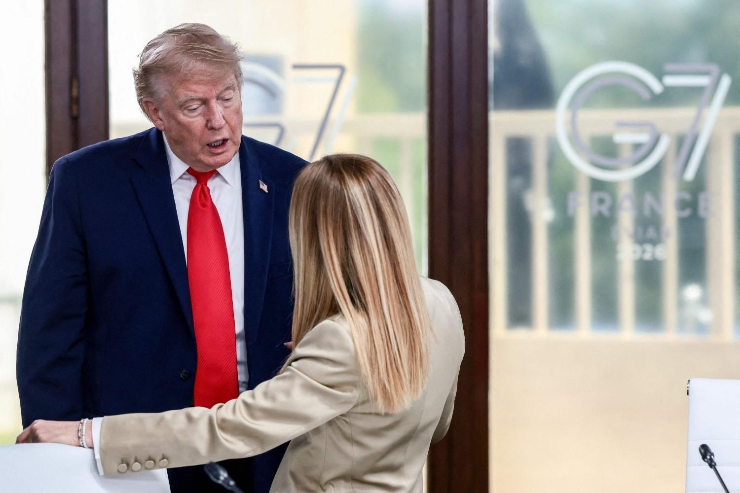 Outrage in Italy after Trump says Meloni 'begged' for photo op