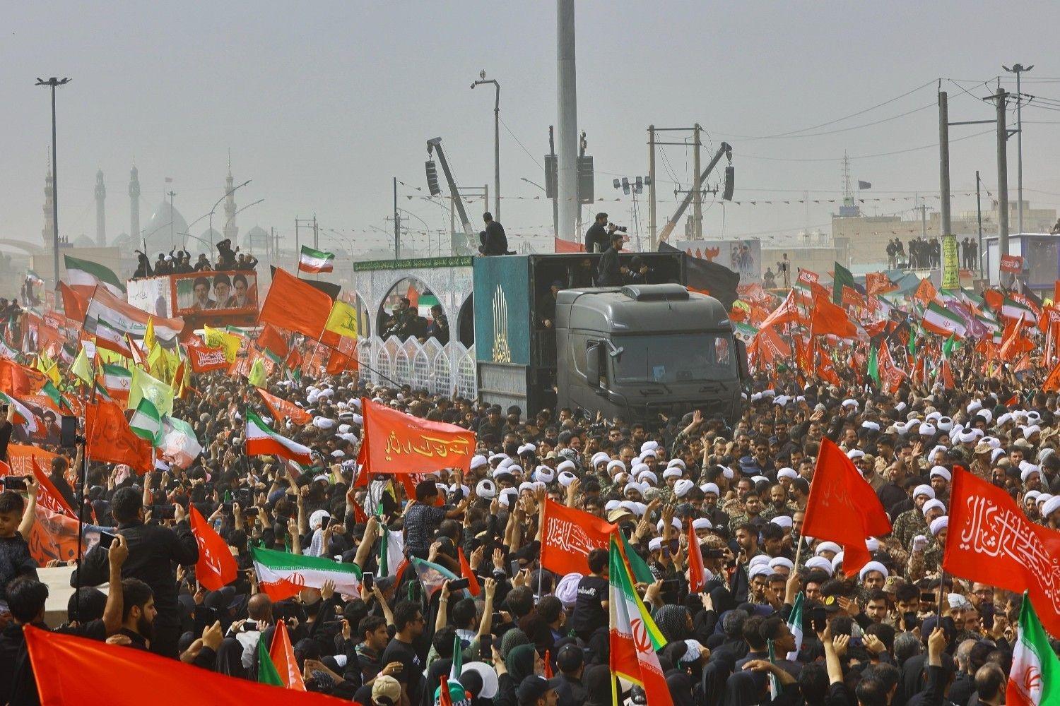 Crowds bid farewell to Khamenei in Iranian holy city of Qom