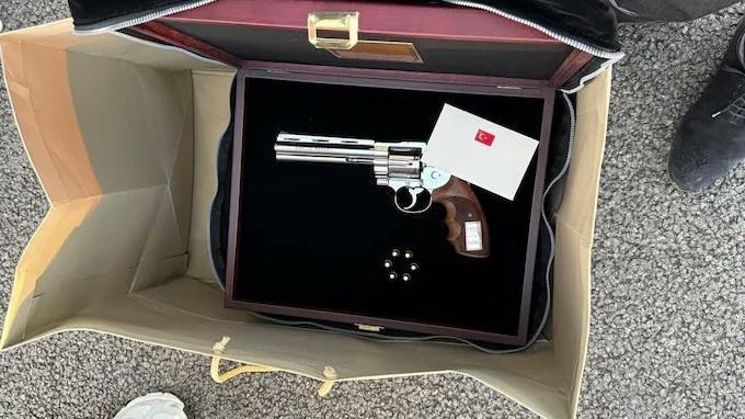 NATO leaders receive personalized pistols as gifts after Ankara summit