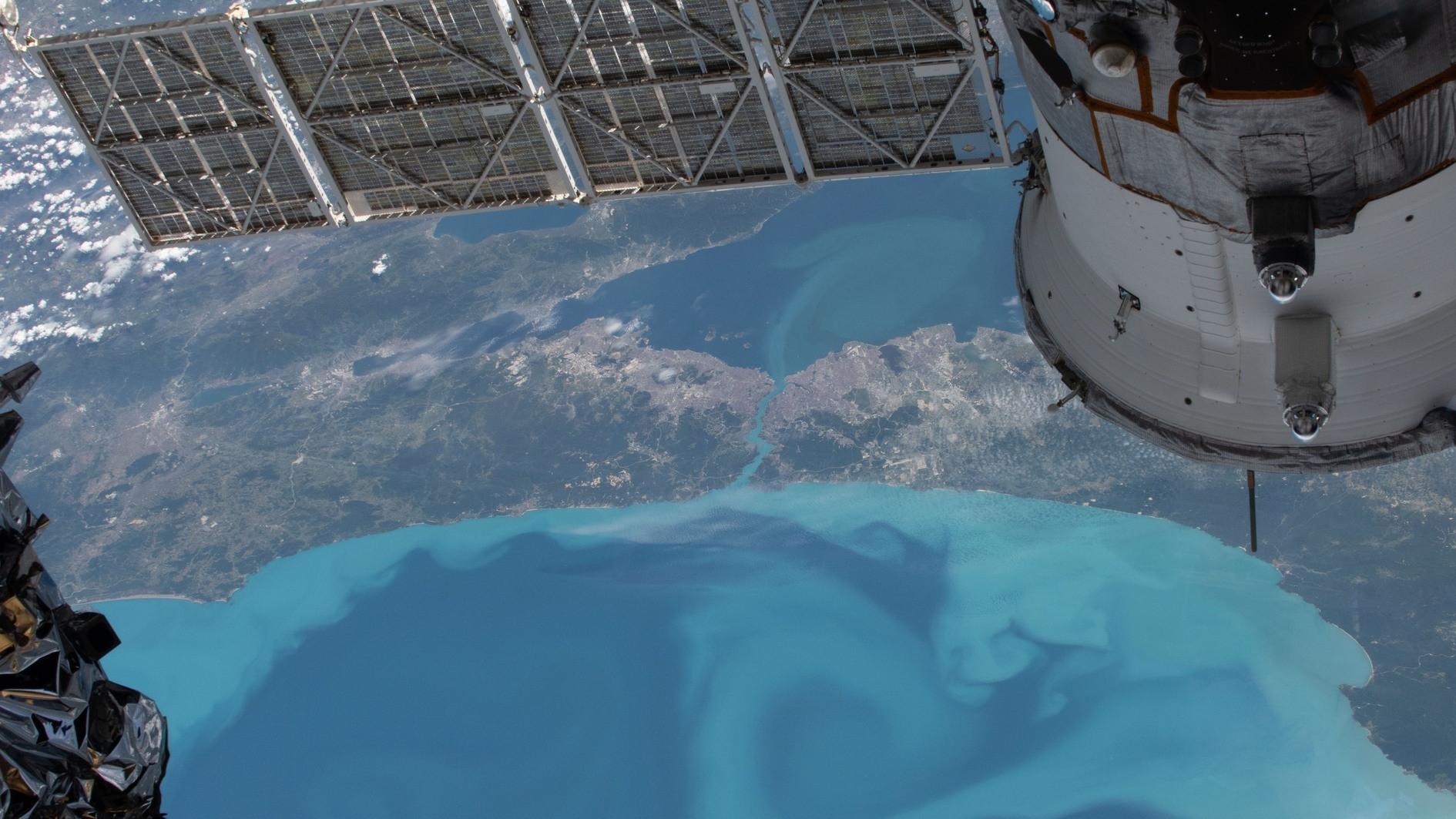 NASA captures turquoise plankton blooms in Black Sea