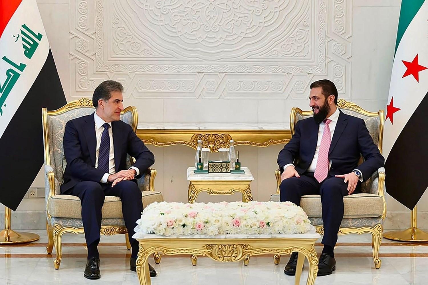 Barzani meets Sharaa for talks on SDF accord