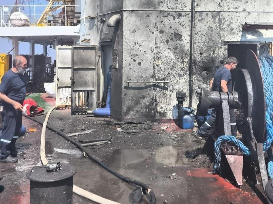 Turkish-flagged cargo ship hit by drone off Russia