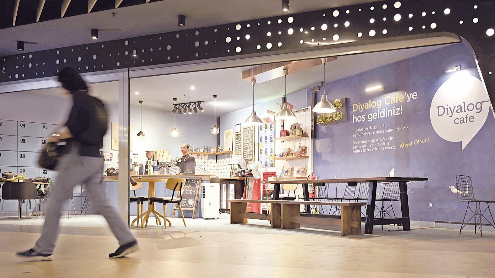 Coffee orders placed in sign language at Istanbul cafe