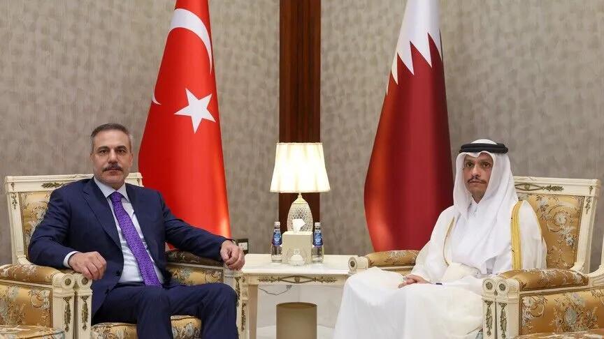 Foreign ministers of Türkiye, Qatar, Jordan discuss regional developments, Gaza