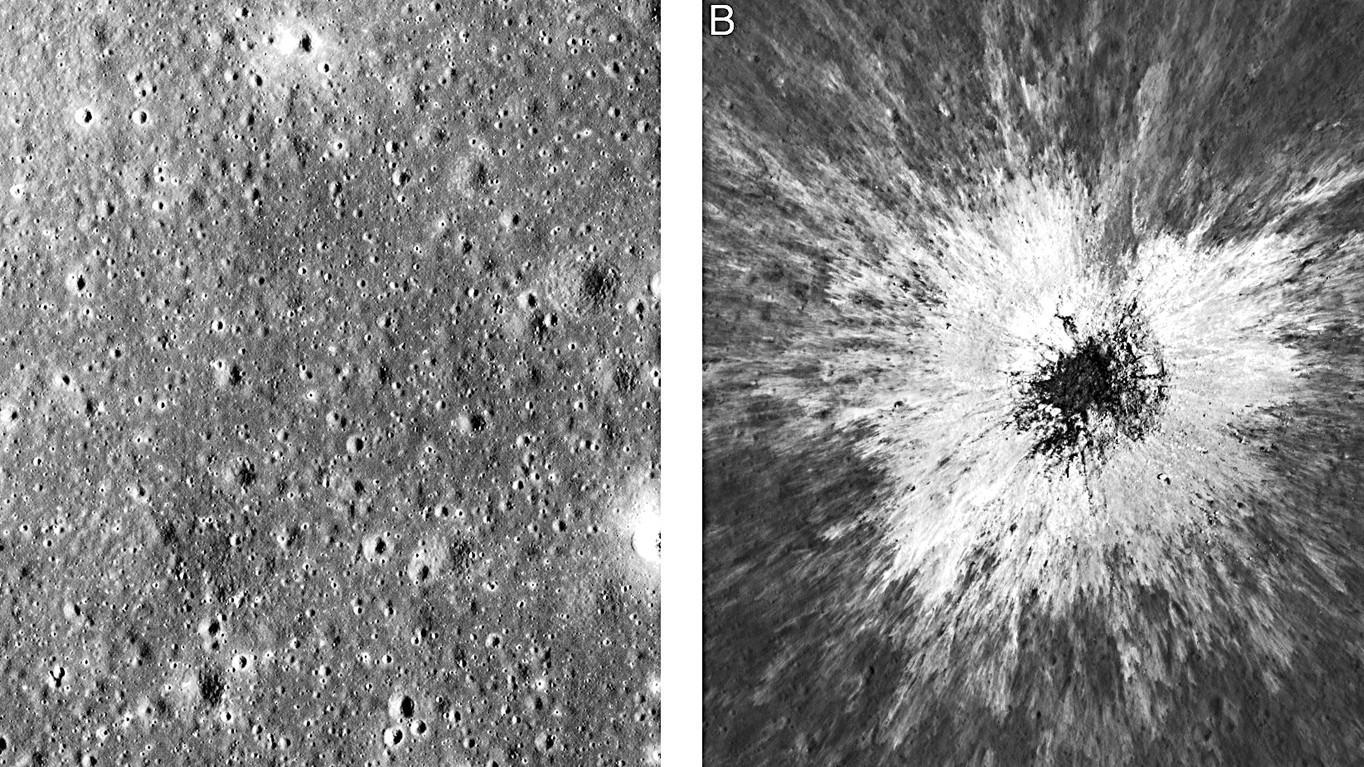 NASA craft finds a huge new crater on the moon