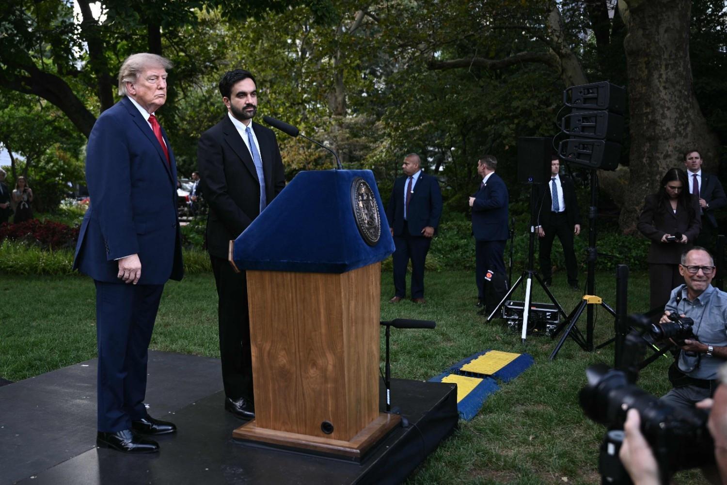 Trump defends press ban after housing talks with Mamdani