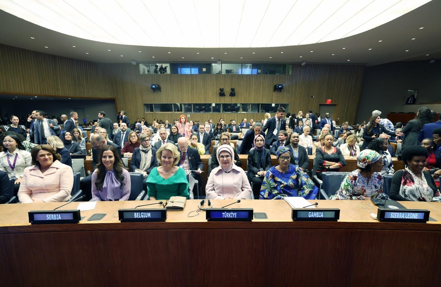Turkish first lady holds talks in New York