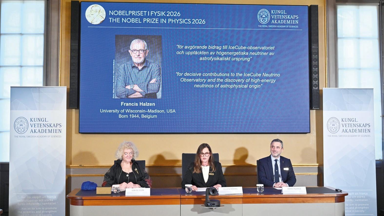 Nobel Prize in physics goes to Francis Halzen for work on neutrino observatory