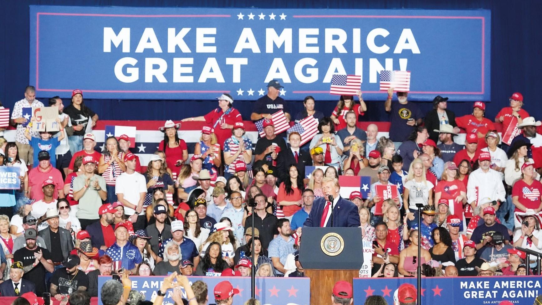Demonstrators interrupt Trump rally in Texas