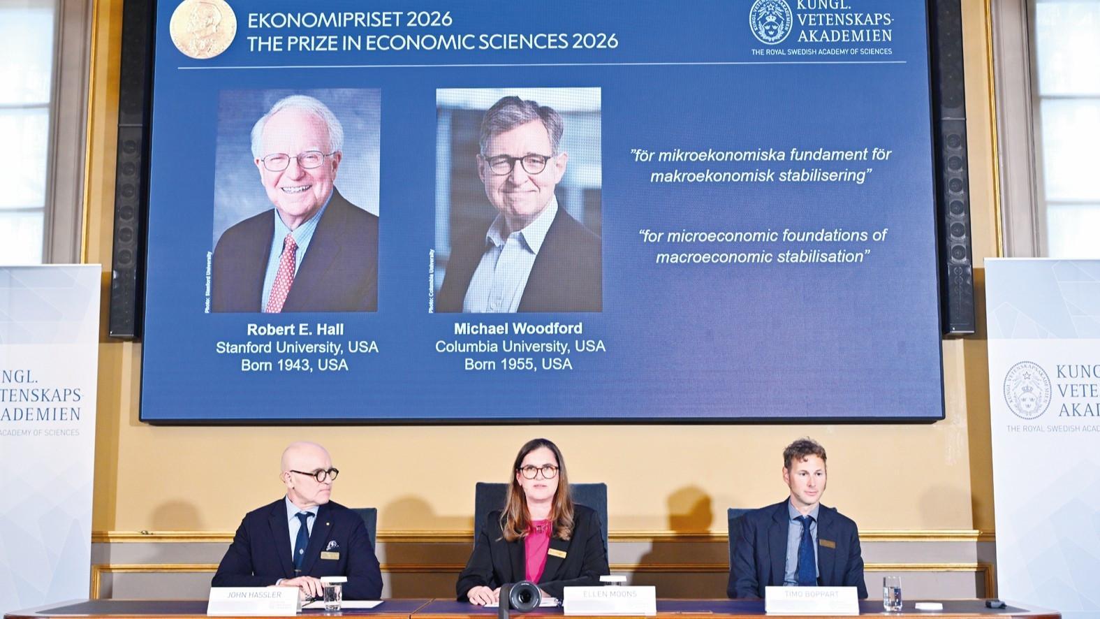 Americans Hall and Woodford win economics Nobel