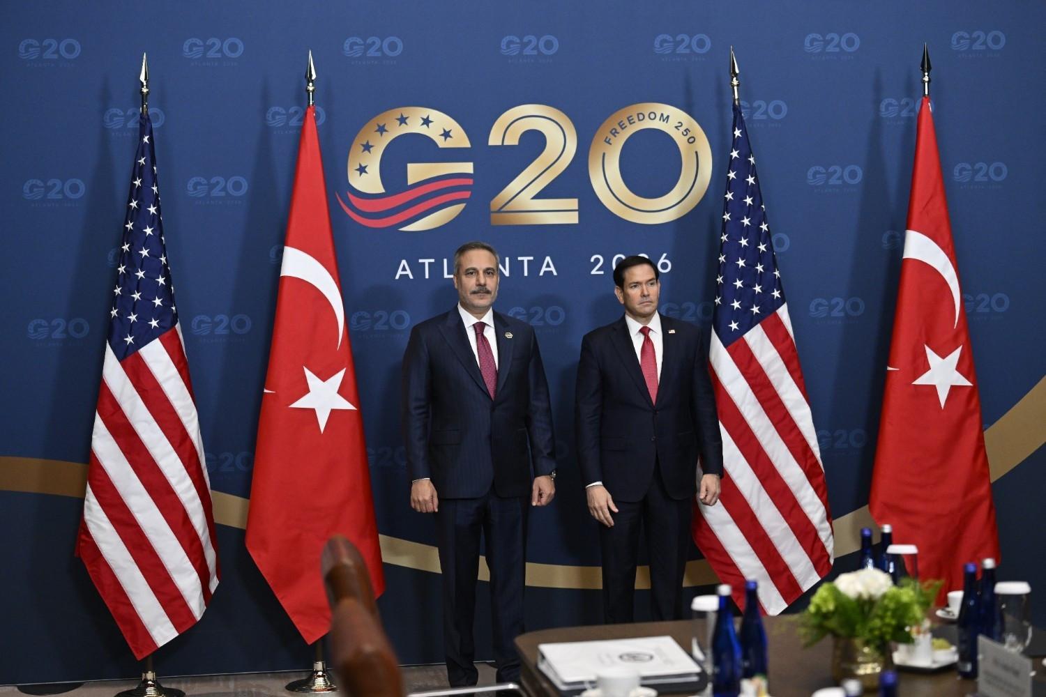 Fidan, Rubio discuss Iran, Gaza and Ukraine at G20