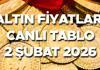 ALTIN FİYATLARI SON DAKİKA 2 ŞUBAT 2026 (BUGÜN - CANLI TAKİP) || Altında sert düşüş! Altın fiyatları yeni haftaya nasıl başladı? B