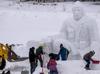 Snow sculpture completed in Kars ahead of Sarıkamış Campaign anniversary