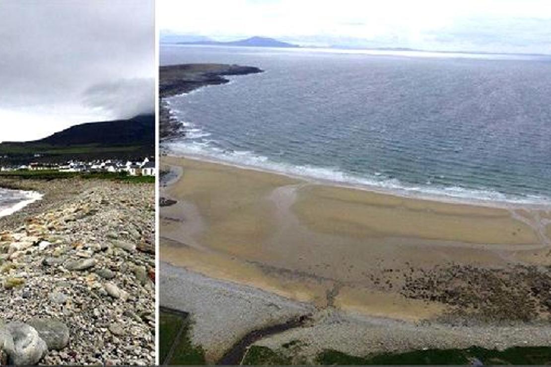 İrlanda'da yok olan kumsal 30 yıl sonra ortaya çıktı!
