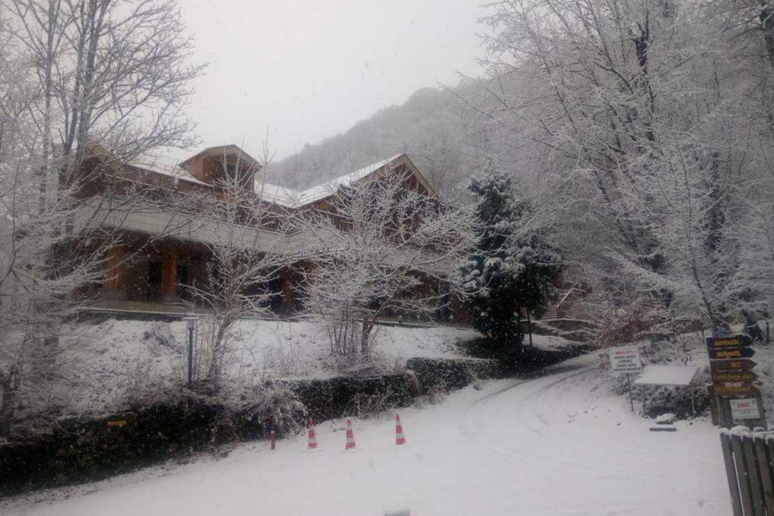  Doğa harikası Yedigöller beyaz örtü ile kaplandı