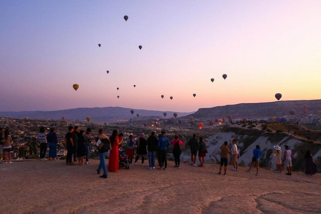  Kapadokya bölgesini Ağustos ayında 158 bin 800 turist ziyaret etti