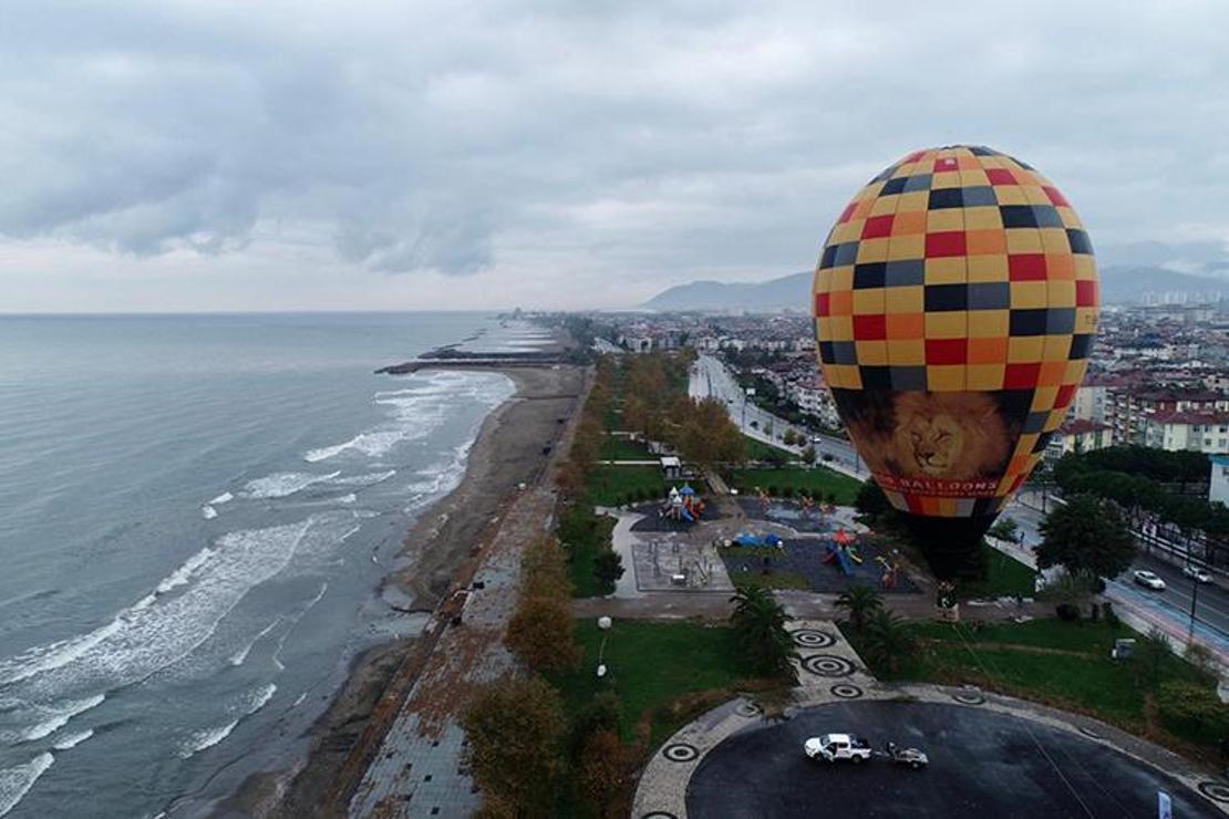 Ordu turizmi için sıcak hava balonu test edildi