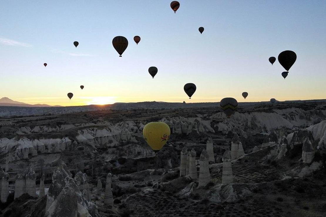 Kapadokya’yı 115 bin turist gökyüzünden izledi