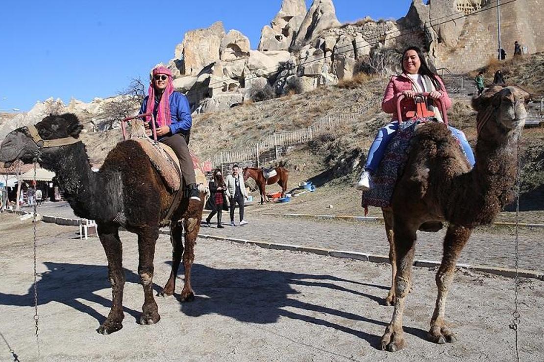 Kolombiyalı ve Meksikalı turizmciler Kapadokya'yı gezdi