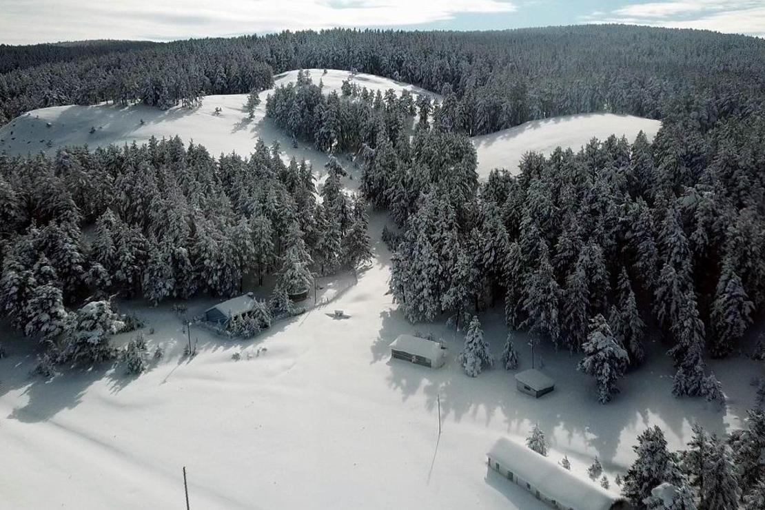 Dumanlı Tabiat Parkı'nda 'kar' manzarası