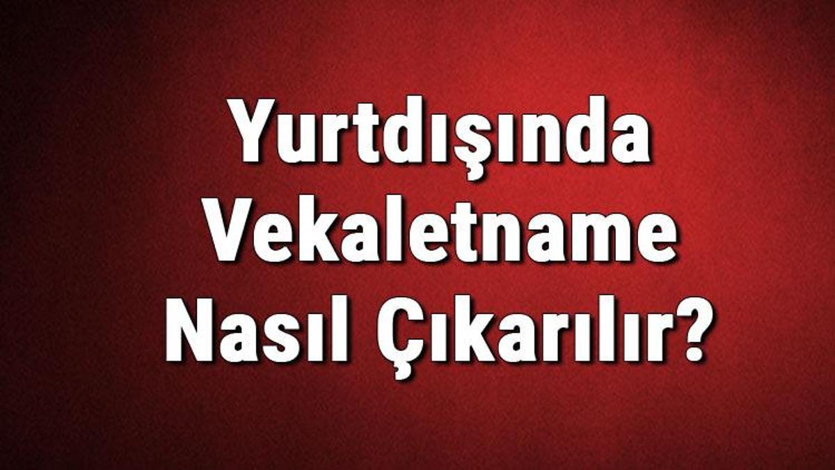 vekaletname örneği