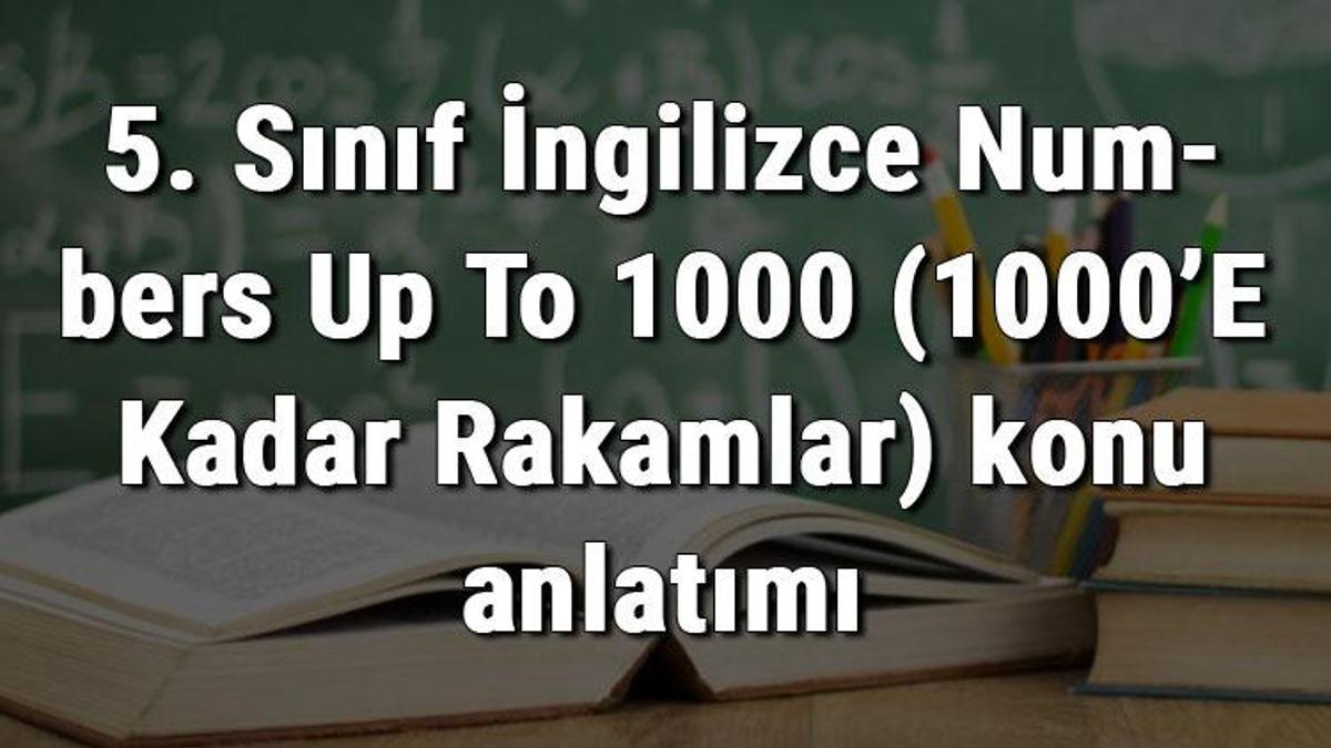 5 Sınıf İngilizce Numbers Up To 1000 1000e Kadar Rakamlar Konu Anlatımı 3546