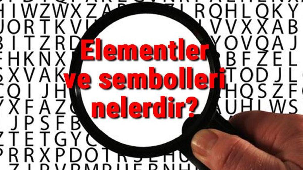 element sembolleri kimyası