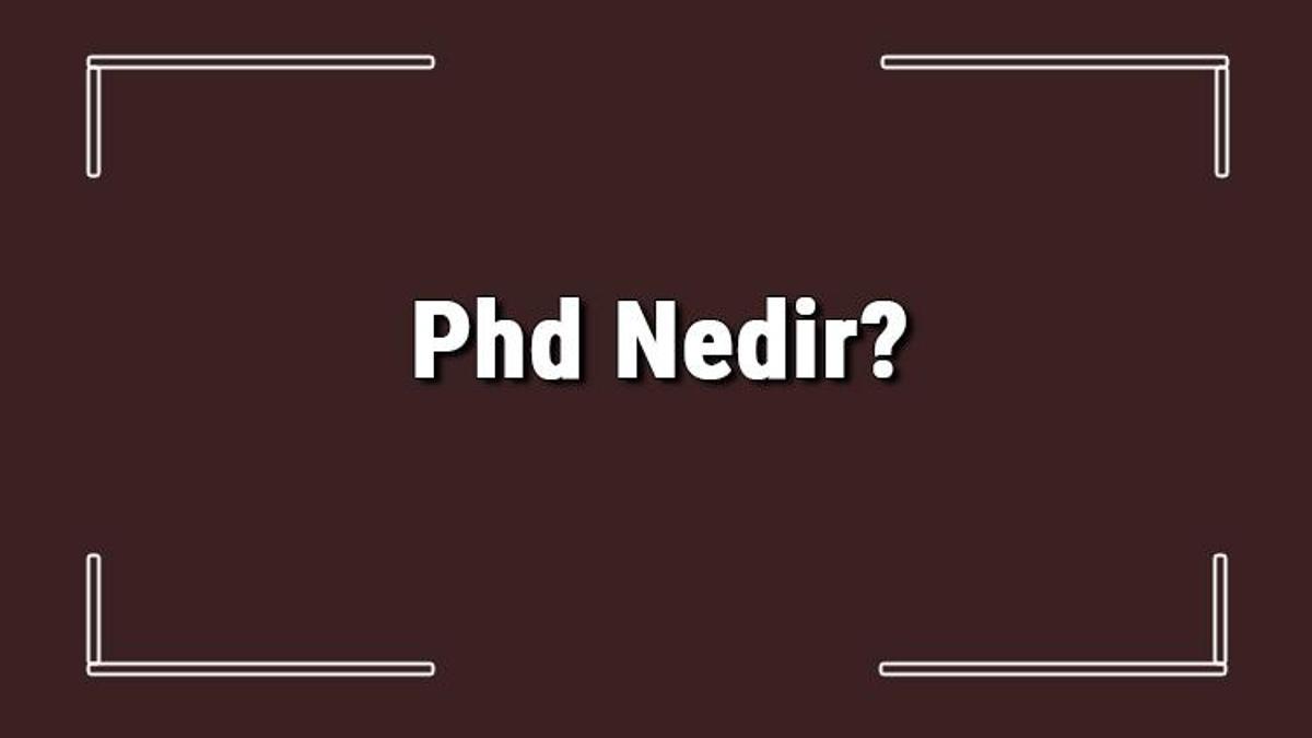 phd ne demek vikipedi