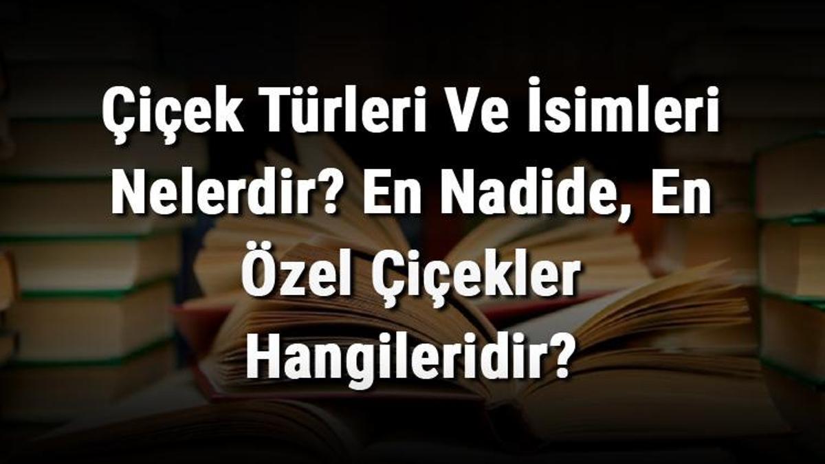 Çiçek Türleri Ve İsimleri Nelerdir? En Nadide, En Özel Çiçekler