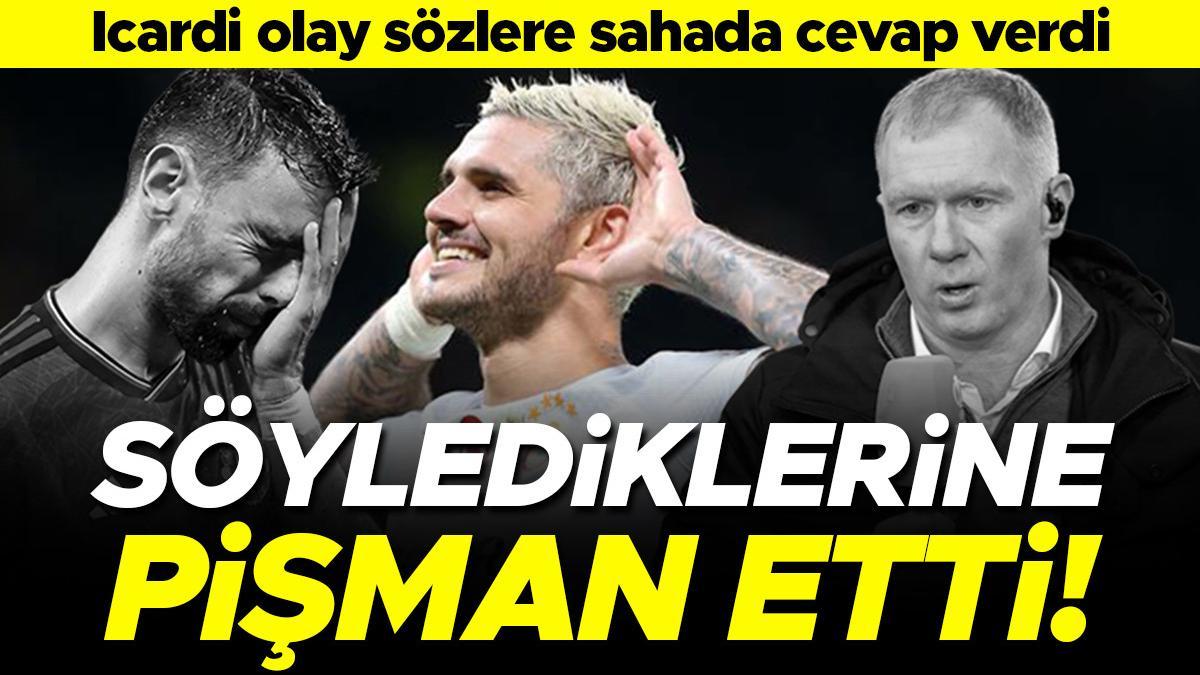 Galatasaray’da Mauro Icardi hem Paul Scholes’u hem de Bruno Fernandes’i söylediklerine pişman etti!