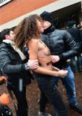 Topless feminists hurl themselves at Italys Berlusconi