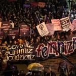 Tens of thousands of women march to mark International Women’s Day in Istanbul
