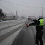 Heavy snow blocks Ankara-Istanbul highway in Turkey