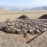 Ancient stone carving from early Turkic era unearthed in Kyrgyzstan